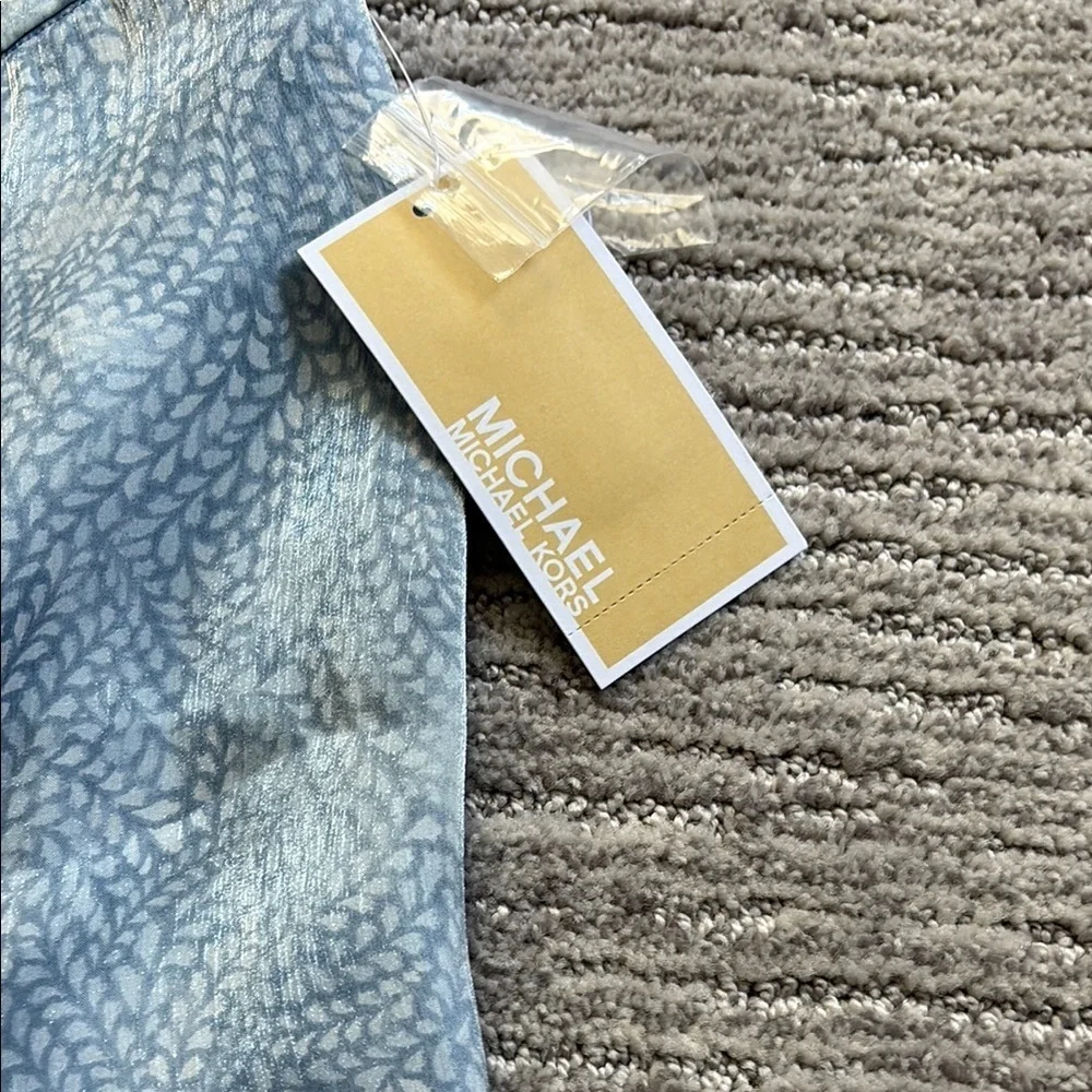 Michael Kors Light Blue Patterned Trousers